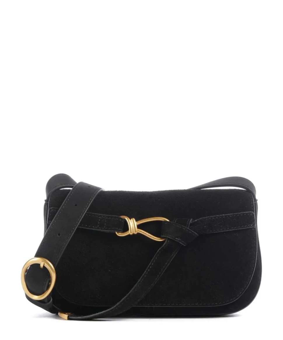 BKLARE Umhängetasche Wildleder schwarz