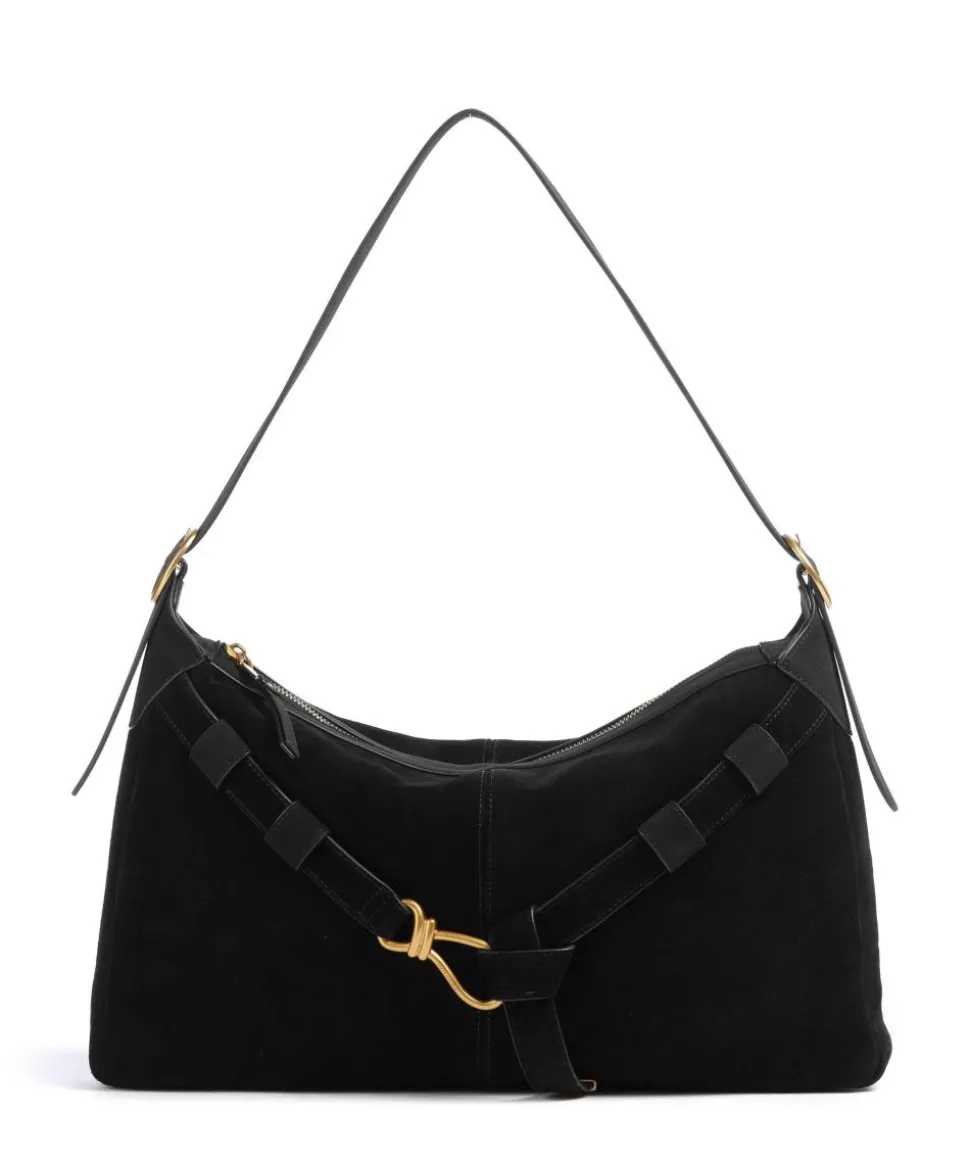 BKLARITY Beuteltasche Wildleder schwarz