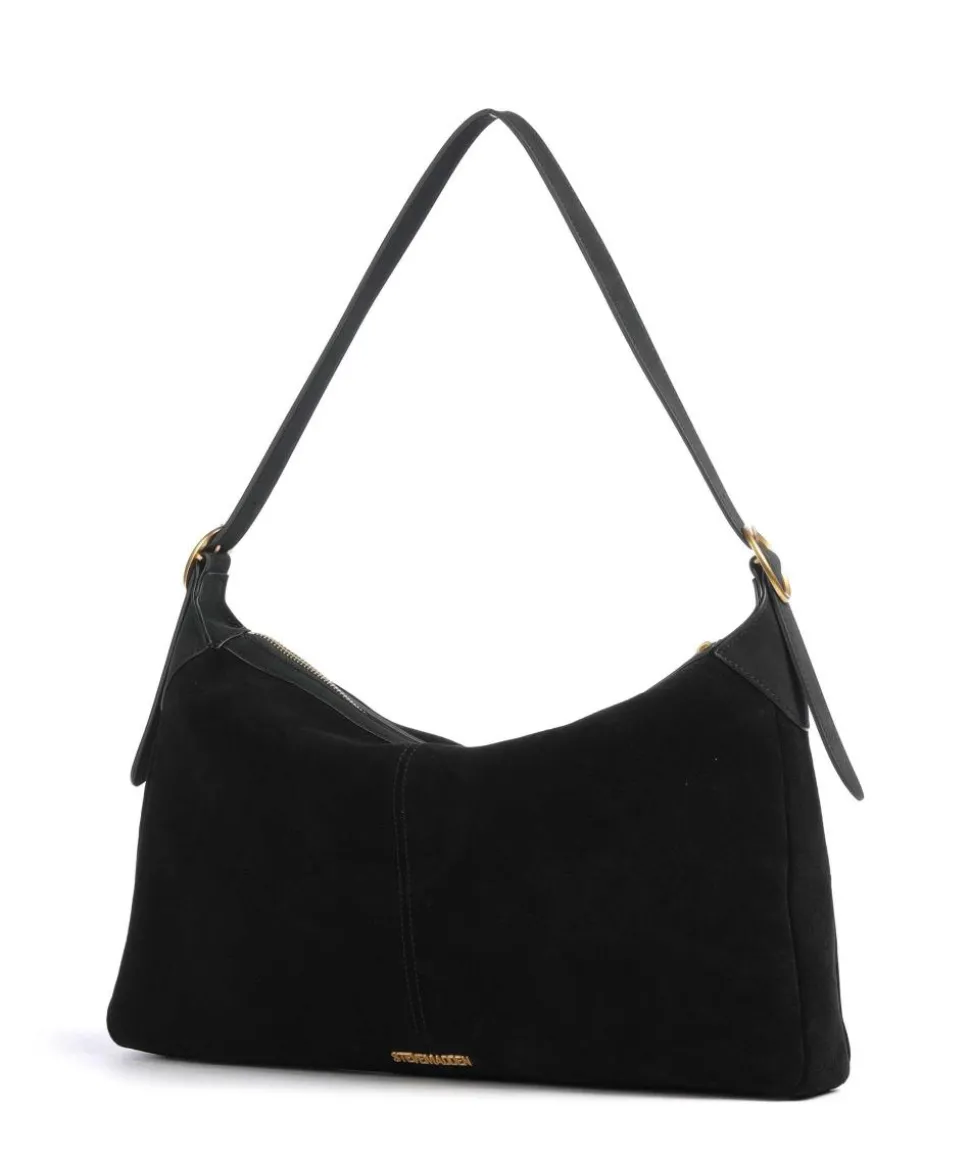 BKLARITY Beuteltasche Wildleder schwarz