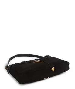 BKLARITY Beuteltasche Wildleder schwarz