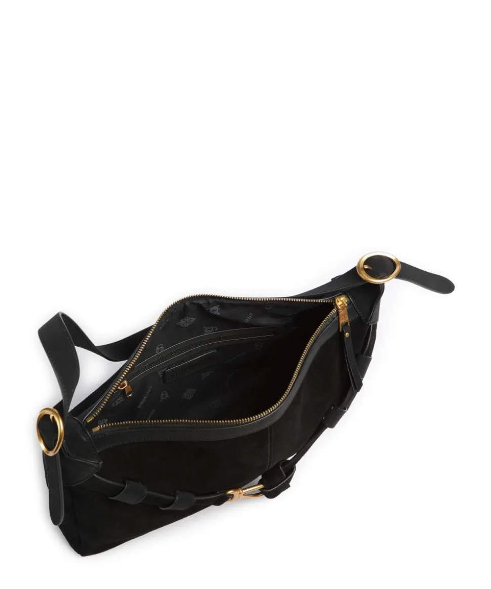 BKLARITY Beuteltasche Wildleder schwarz