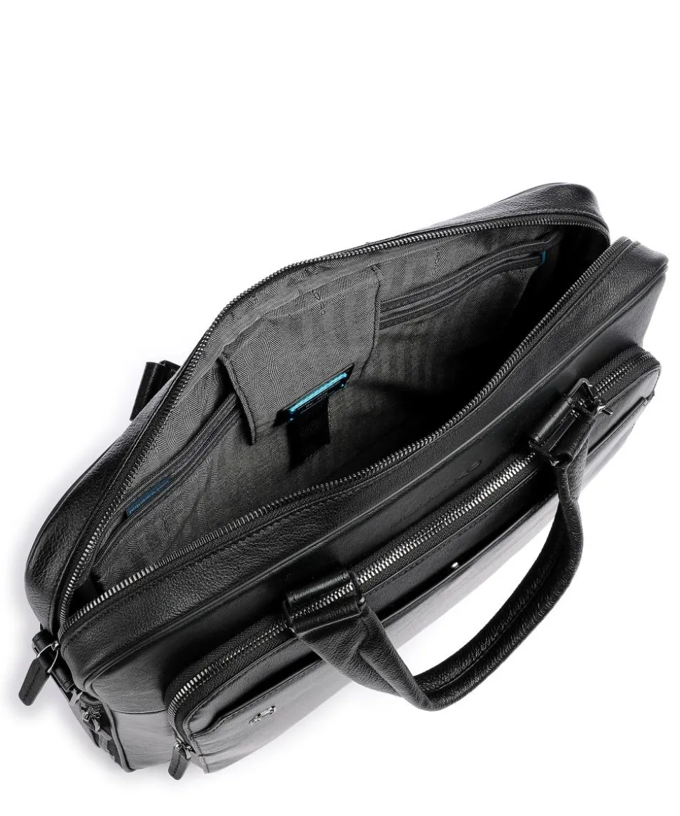 Black Square Aktentasche 15″ genarbtes Leder schwarz