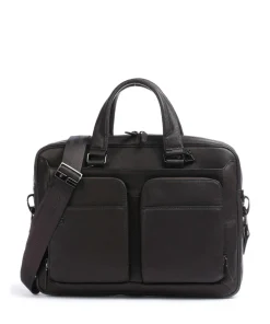 Black Square Aktentasche 15″ fein genarbtes Rindsleder dunkelbraun