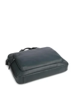 Black Square Aktentasche 15″ genarbtes Leder dunkelgrün