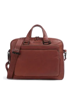 Black Square Aktentasche 15″ genarbtes Leder tabak