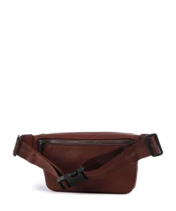 Black Square Gürteltasche genarbtes Rindsleder braun