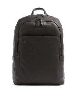 Black Square Laptop-Rucksack 14″ Leder dunkelbraun