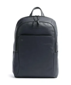 Black Square Laptop-Rucksack 14″ Leder blaugrau