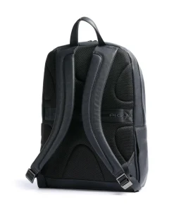 Black Square Laptop-Rucksack 14″ Leder blaugrau