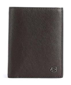 Black Square RFID Geldbörse genarbtes Rindsleder dunkelbraun
