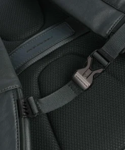 Black Square Rucksack 14″ fein genarbtes Rindsleder dunkelgrün