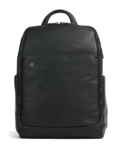 Black Square Rucksack 14″ fein genarbtes Rindsleder schwarz