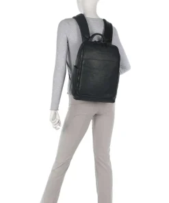 Black Square Rucksack 14″ fein genarbtes Rindsleder schwarz