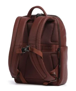 Black Square Rucksack 14″ fein genarbtes Rindsleder braun