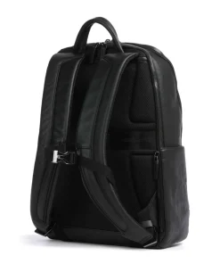 Black Square Rucksack 15″ fein genarbtes Rindsleder schwarz