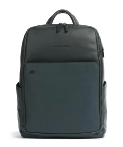 Black Square Rucksack 15″ fein genarbtes Rindsleder dunkelgrau