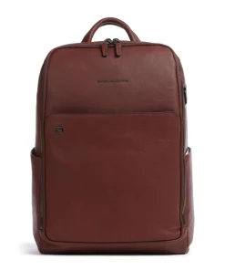 Black Square Rucksack 15″ fein genarbtes Rindsleder braun