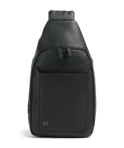 Black Square Slingbag fein genarbtes Rindsleder schwarz