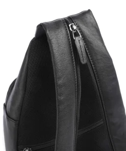 Black Square Slingbag fein genarbtes Rindsleder schwarz