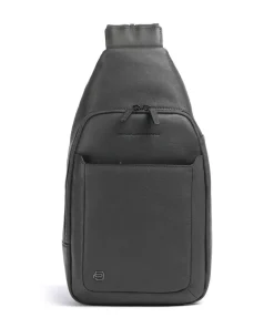 Black Square Slingbag fein genarbtes Rindsleder blaugrau