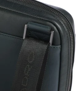 Black Square Umhängetasche genarbtes Rindsleder dunkelgrün