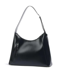 Black Tie Schultertasche glattes Rindsleder navy