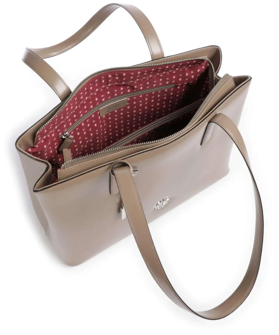 Black Tie Shopper glattes Rindsleder hellbraun