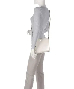 Black Tie Umhängetasche glattes Rindsleder creme