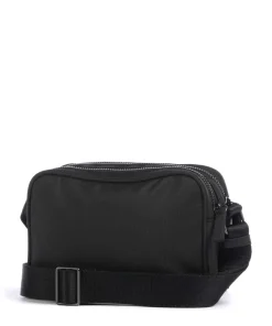 Block Umhängetasche recyceltes Polyester schwarz