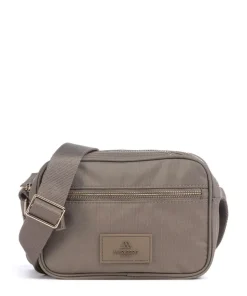 Block Umhängetasche recyceltes Polyester taupe