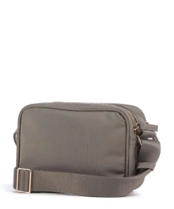 Block Umhängetasche recyceltes Polyester taupe