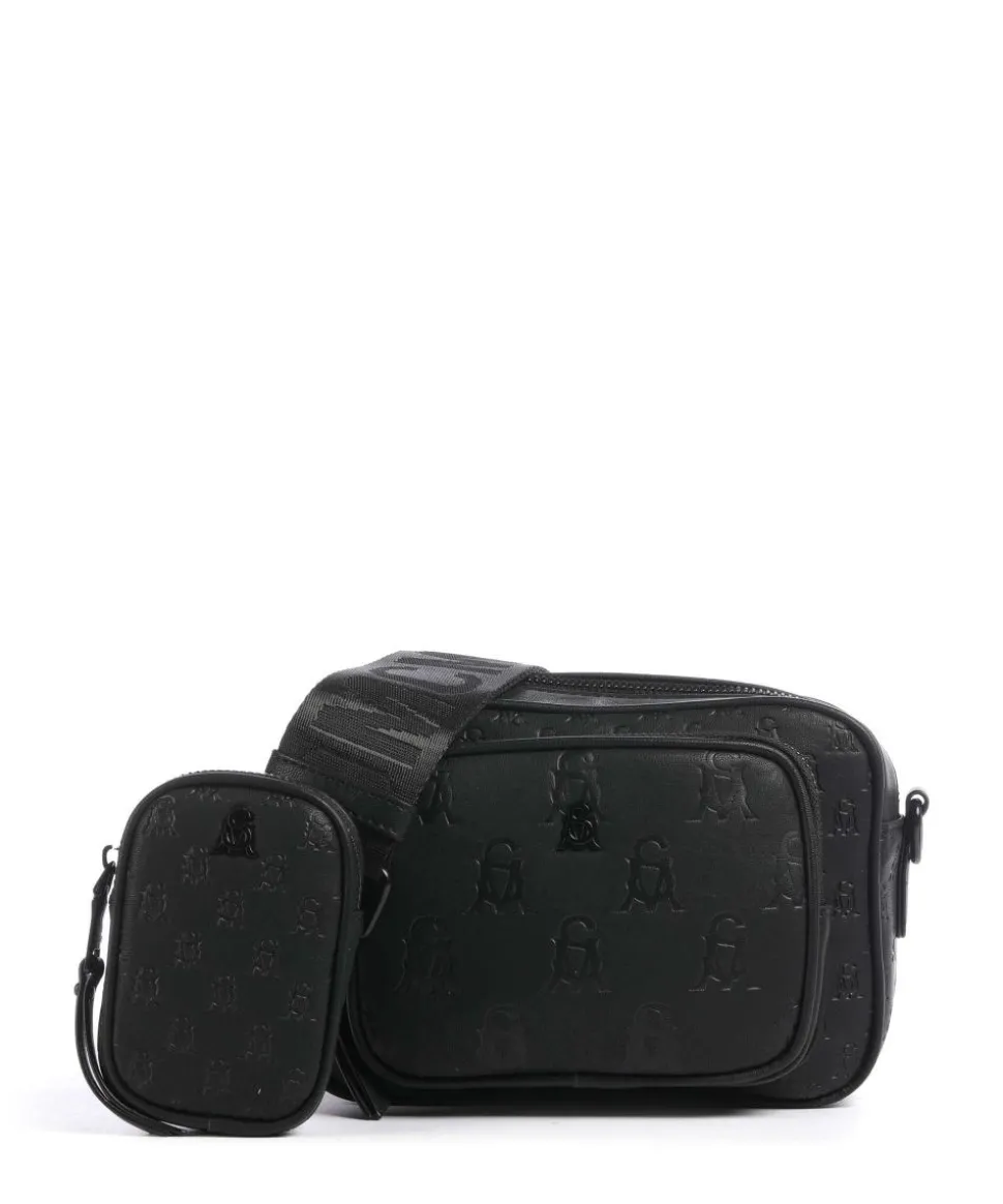 BLOLLA Umhängetasche Lederimitat schwarz