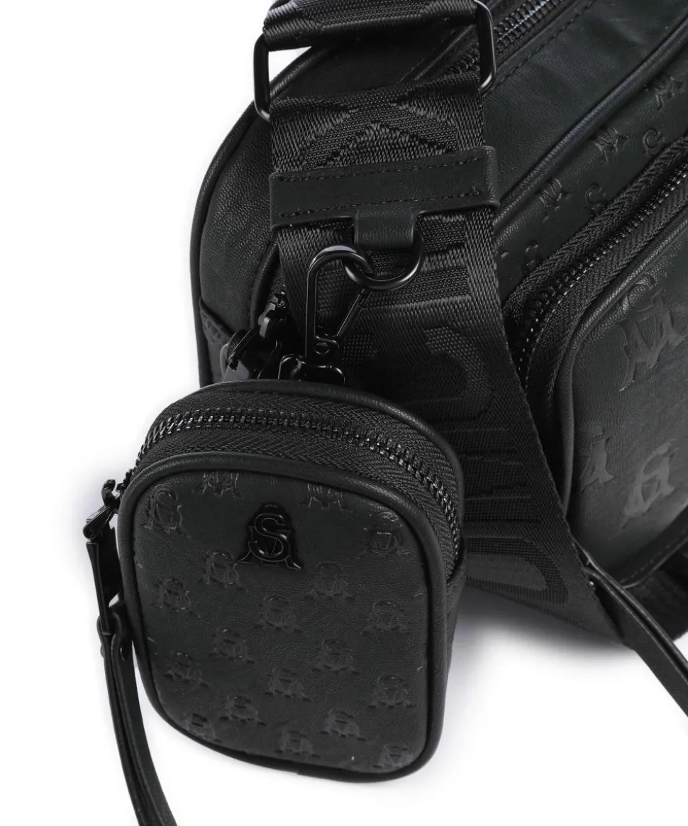 BLOLLA Umhängetasche Lederimitat schwarz