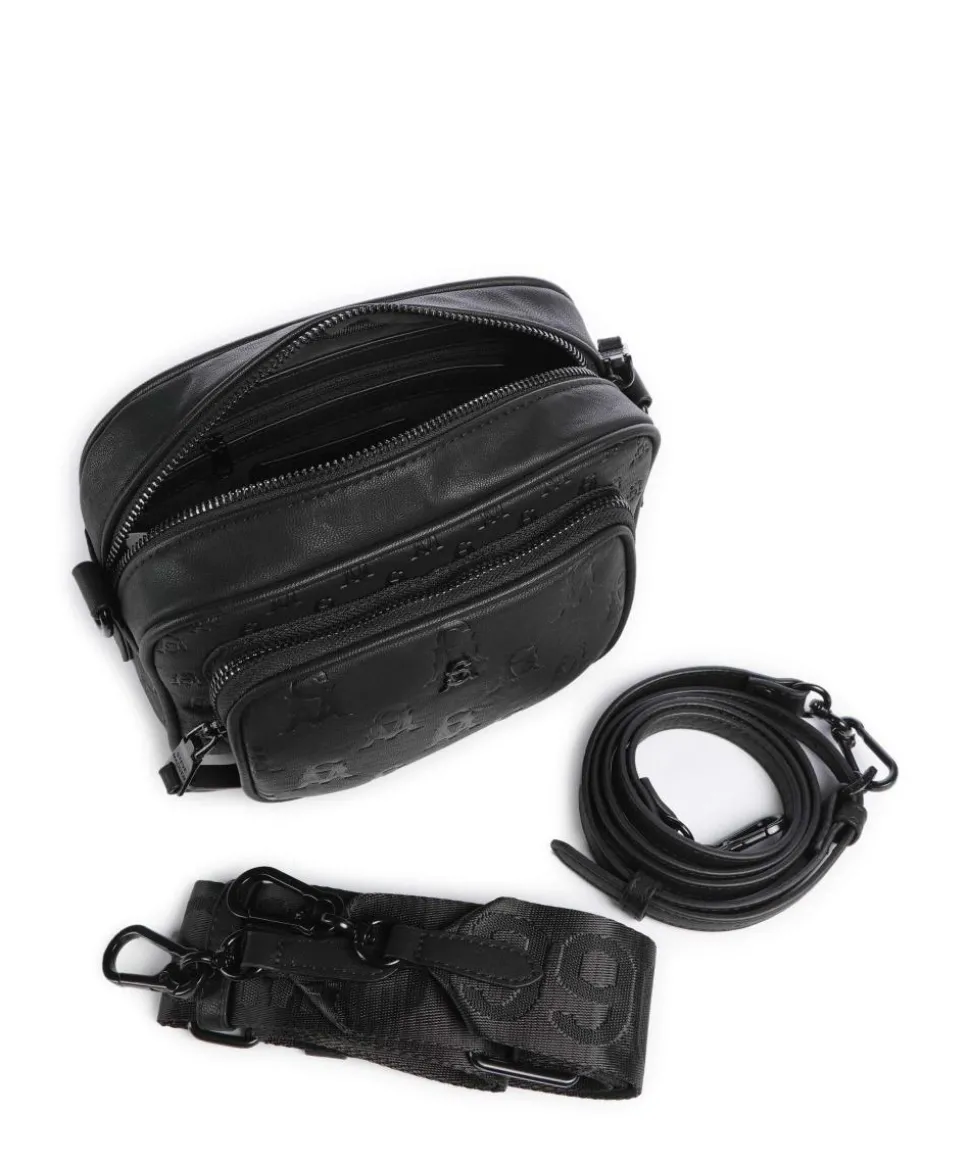 BLOLLA Umhängetasche Lederimitat schwarz