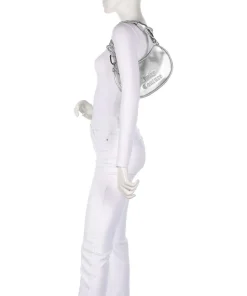 Blossom Twist S Schultertasche Lederimitat silber