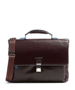 Blue Square Aktentasche 15″ glattes Leder braun