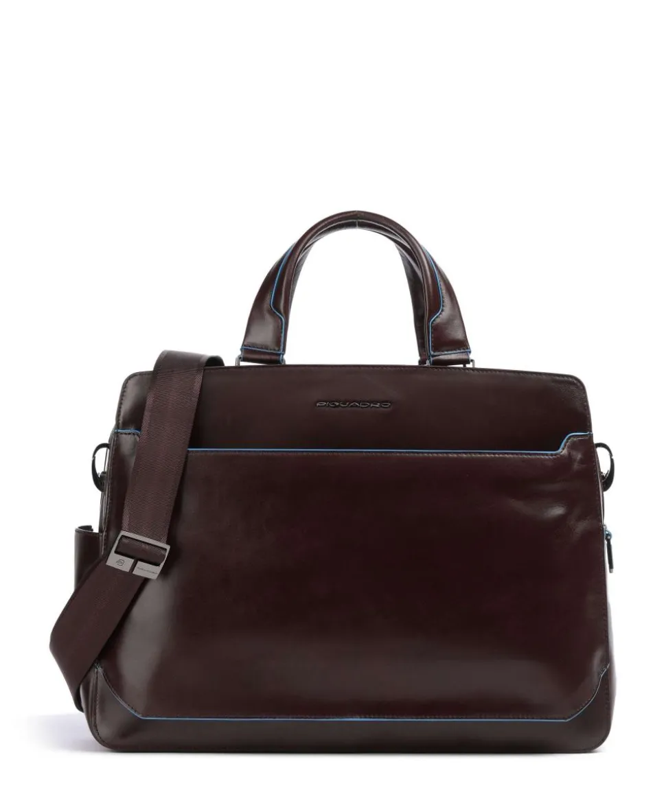 Blue Square Aktentasche 15″ fein genarbtes Rindsleder dunkelbraun