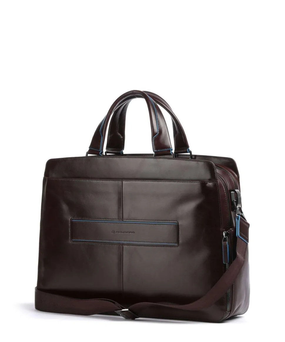 Blue Square Aktentasche 15″ fein genarbtes Rindsleder dunkelbraun