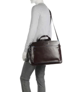 Blue Square Aktentasche 15″ fein genarbtes Rindsleder dunkelbraun