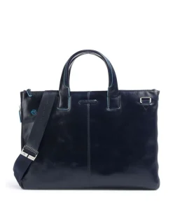 Blue Square Aktentasche 15″ glattes Leder dunkelblau