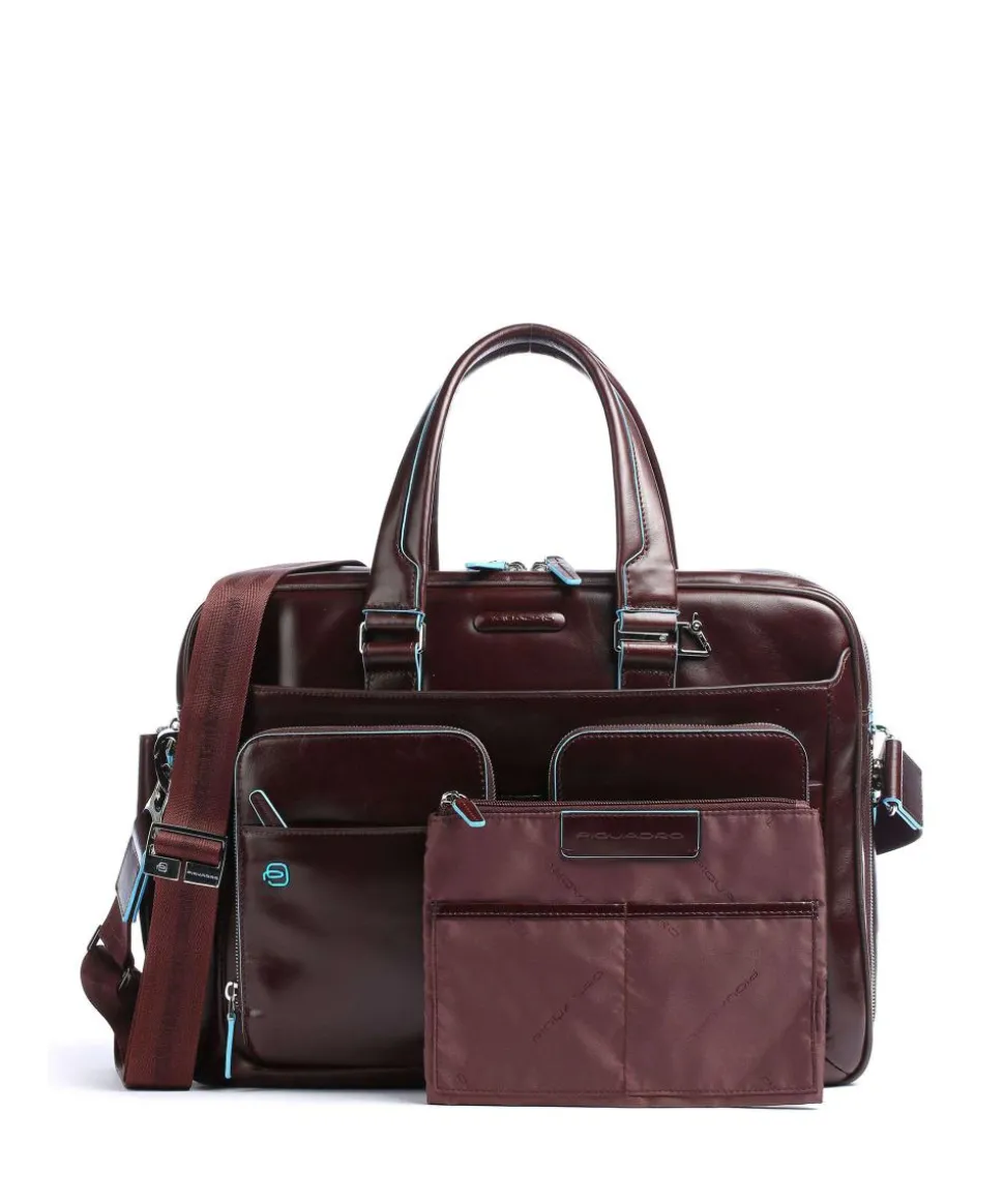 Blue Square Aktentasche 16″ Leder mahagoni