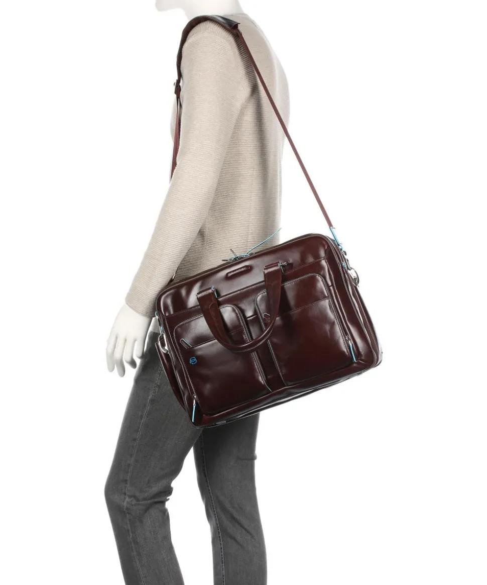 Blue Square Aktentasche 16″ Leder mahagoni