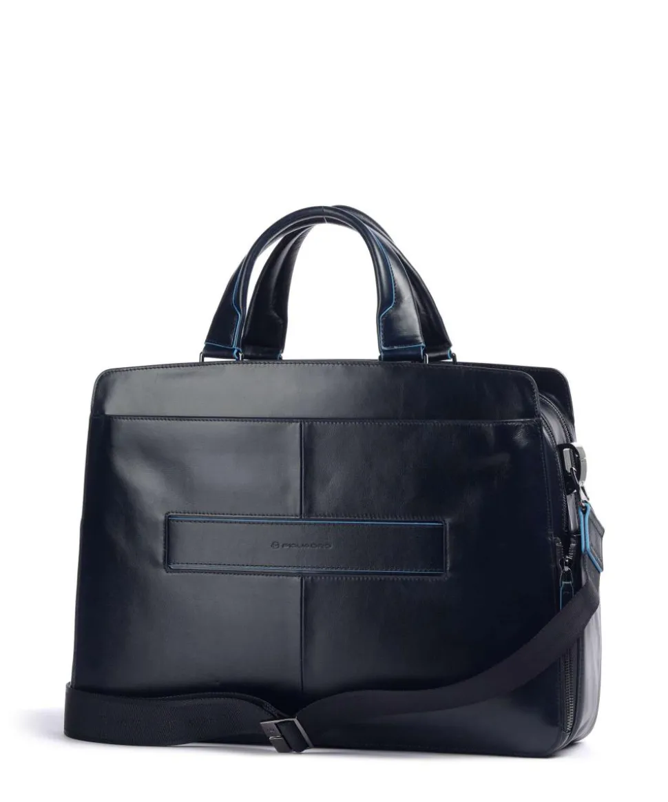 Blue Square Aktentasche 15″ fein genarbtes Rindsleder navy