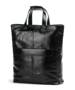 Blue Square Beuteltasche 13″ fein genarbtes Rindsleder schwarz