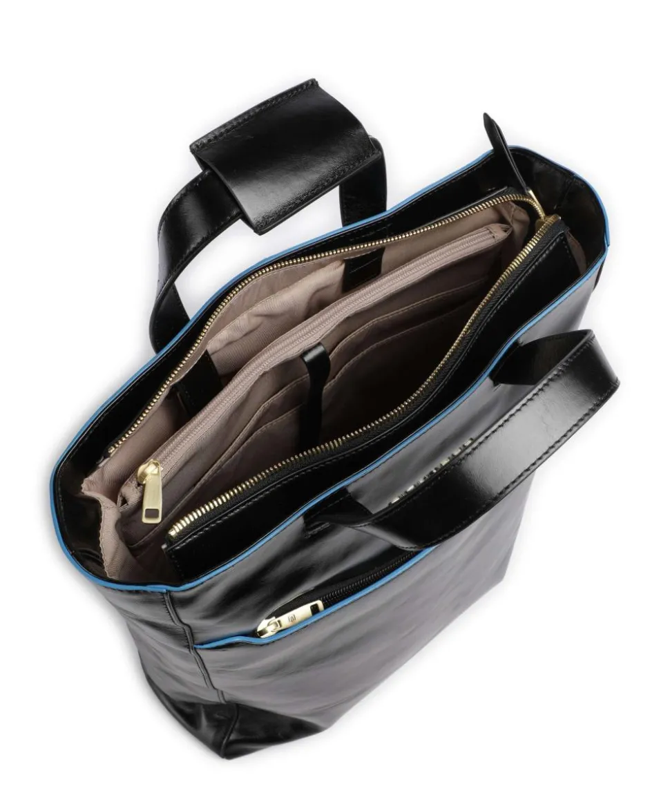 Blue Square Beuteltasche 13″ fein genarbtes Rindsleder schwarz