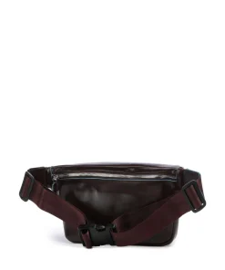 Blue Square Gürteltasche genarbtes Rindsleder mahagoni