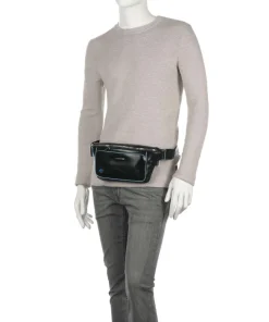 Blue Square Gürteltasche genarbtes Rindsleder schwarz