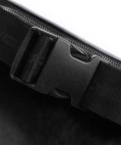 Blue Square Gürteltasche genarbtes Rindsleder schwarz