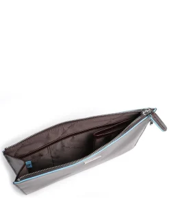 Blue Square Handgelenktasche fein genarbtes Leder mahagoni