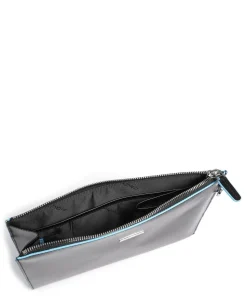 Blue Square Handgelenktasche fein genarbtes Leder schwarz